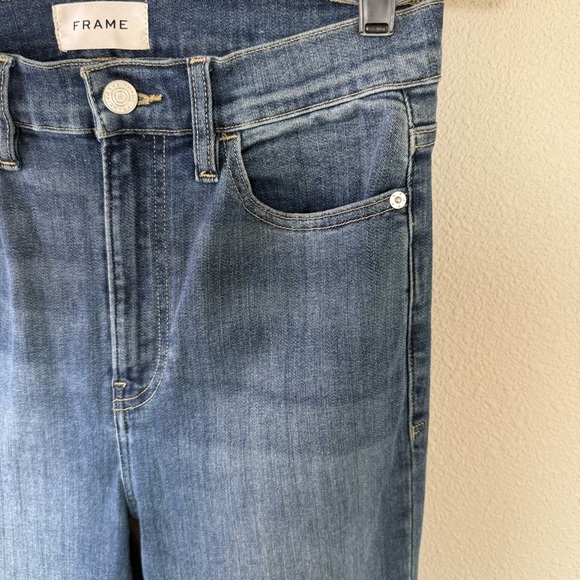 FRAME Le Super Flare High Waist Jeans Donna Denim Boho Casual Women’s 27 - Picture 8 of 12